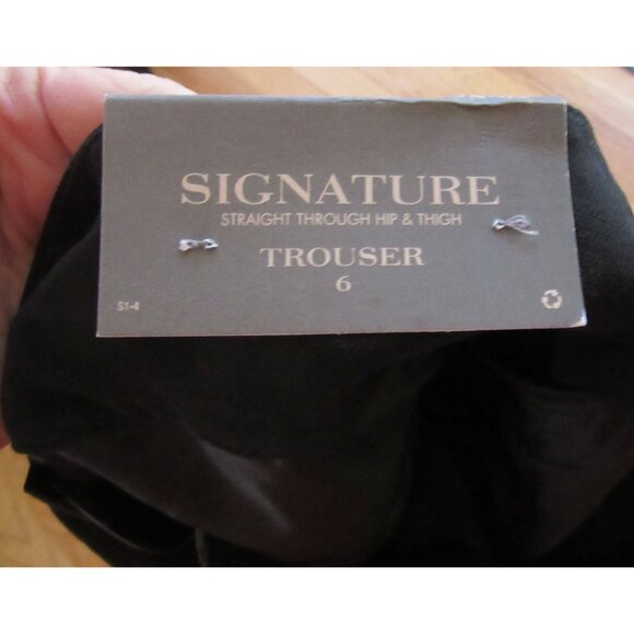 New w Tags, Ann Taylor Signature Black Straight Pants SZ 6, Inseam 32" - Picture 8 of 9